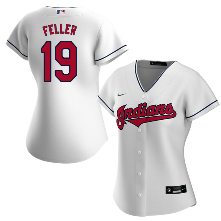 Nike Women #19 Bob Feller Cleveland Indians Baseball Jerseys Sale-White